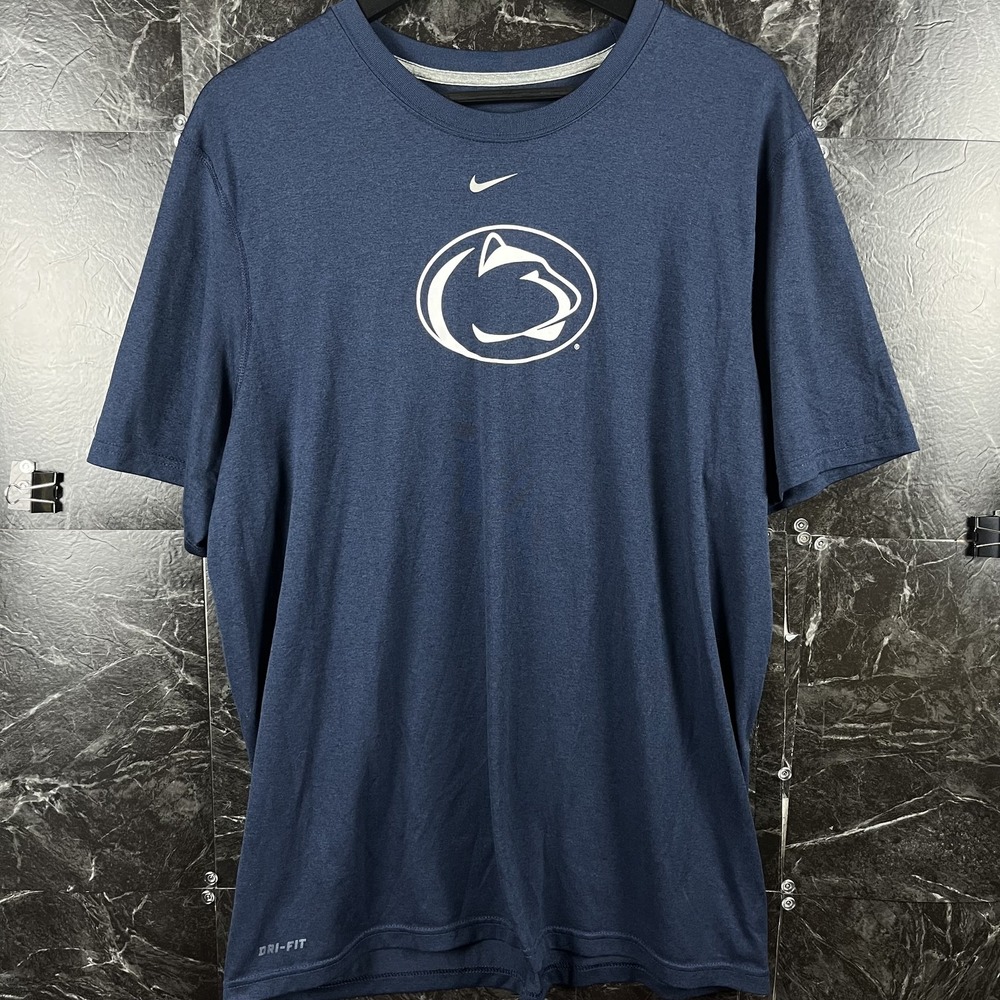 Nike Men's Navy Dri-Fit Penn State Shirt Large